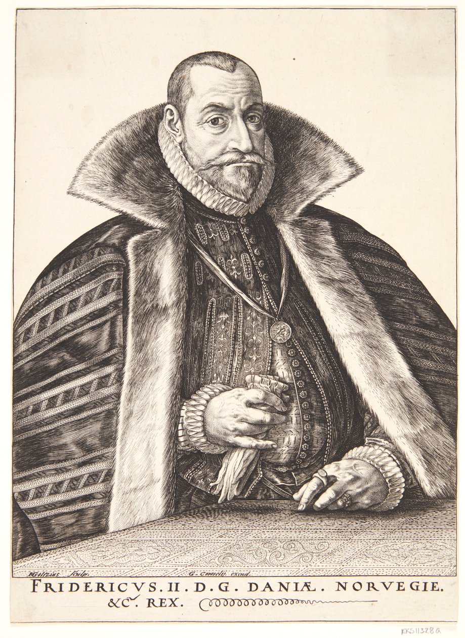 Frederik II, König von Dänemark und Norwegen von Hendrik Goltzius