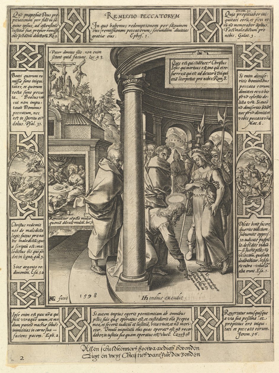 Remissio Peccatorum, aus den Allegorien zum christlichen Glaubensbekenntnis, 1598 von Hendrik Goltzius