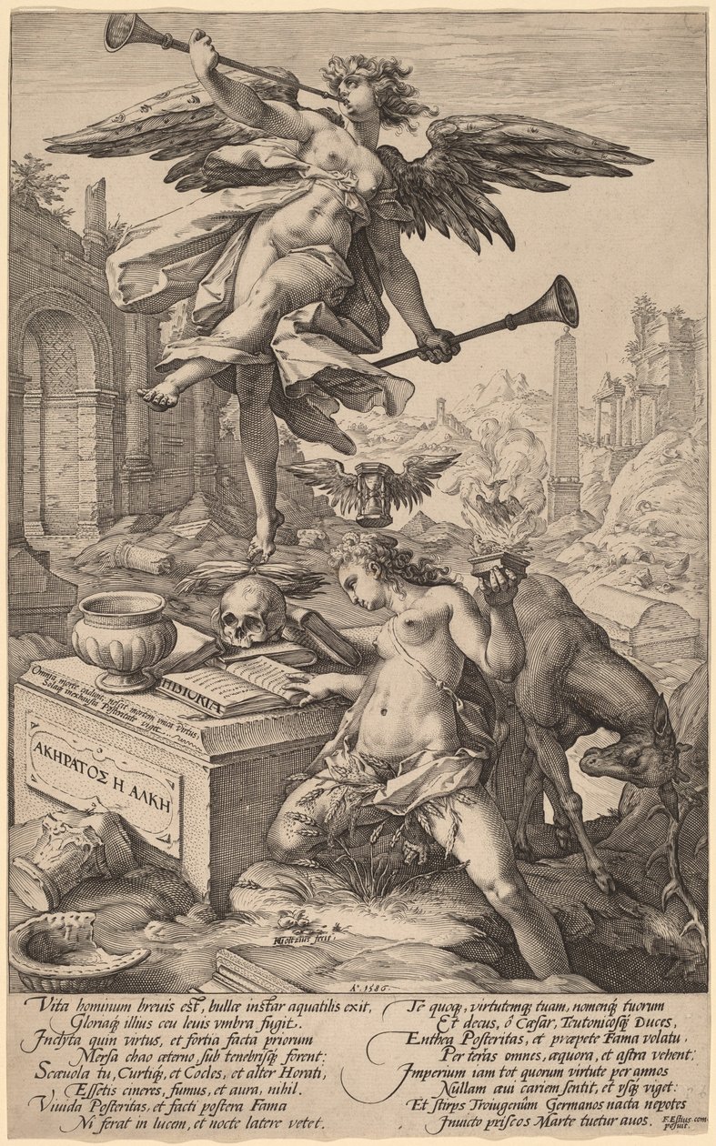 Die Allegorie des Ruhms und der Geschichte von Hendrik Goltzius