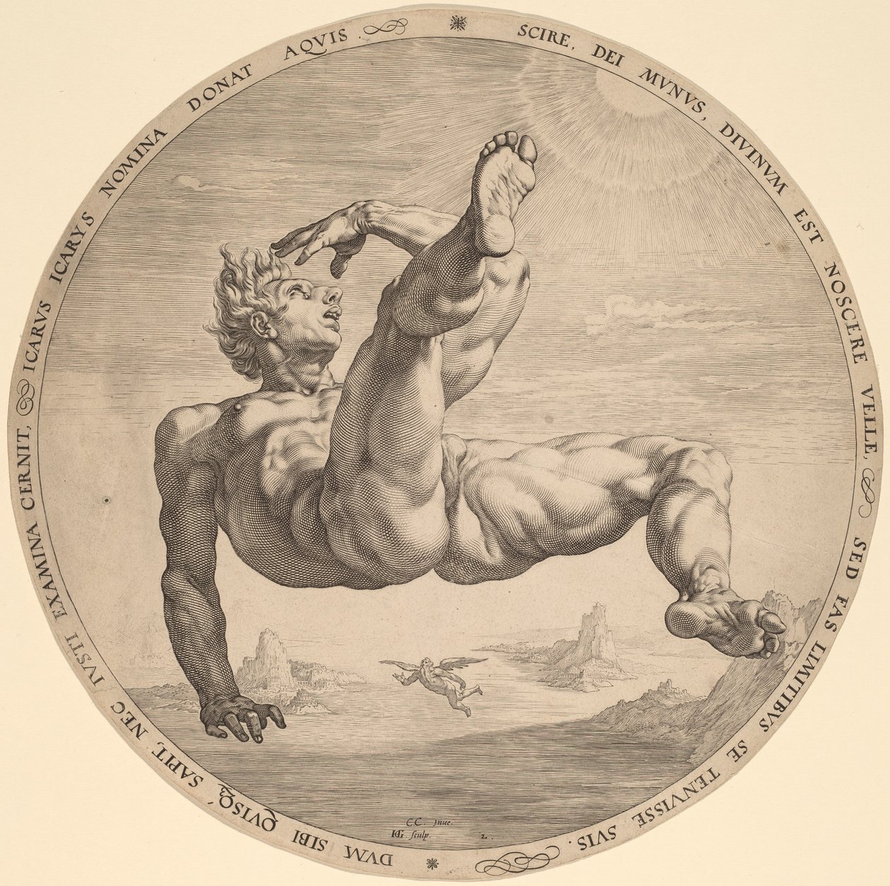 Ikarus von Hendrik Goltzius, after Cornelis Cornelisz van Haarlem