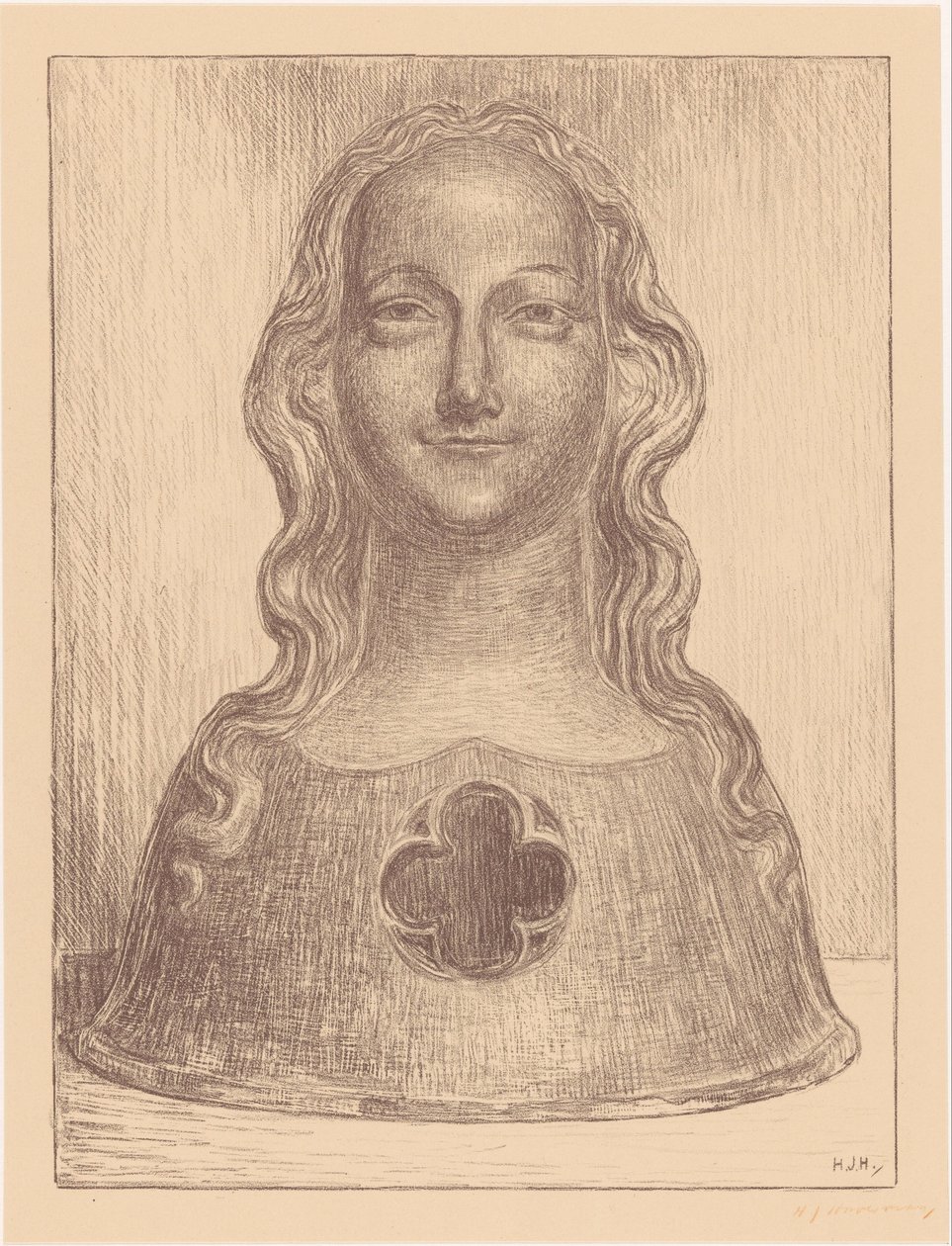 Reliquienbüste einer der Jungfrauen der Heiligen Ursula von Hendrik Johannes Haverman (signed by artist)