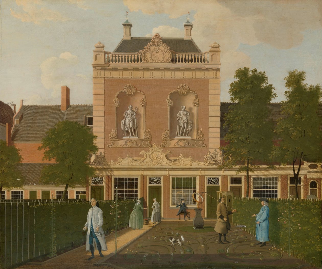 Der Garten und das Kutschenhaus der Keizersgracht 524 in Amsterdam von Hendrik Keun