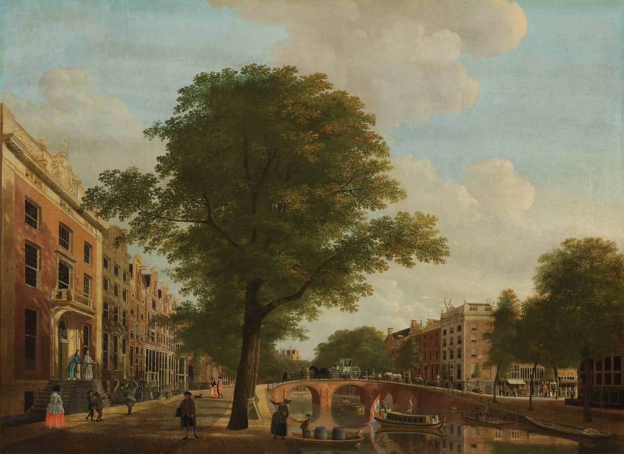 Ansicht der Herengracht bei der Leidsestraat, Amsterdam von Hendrik Keun