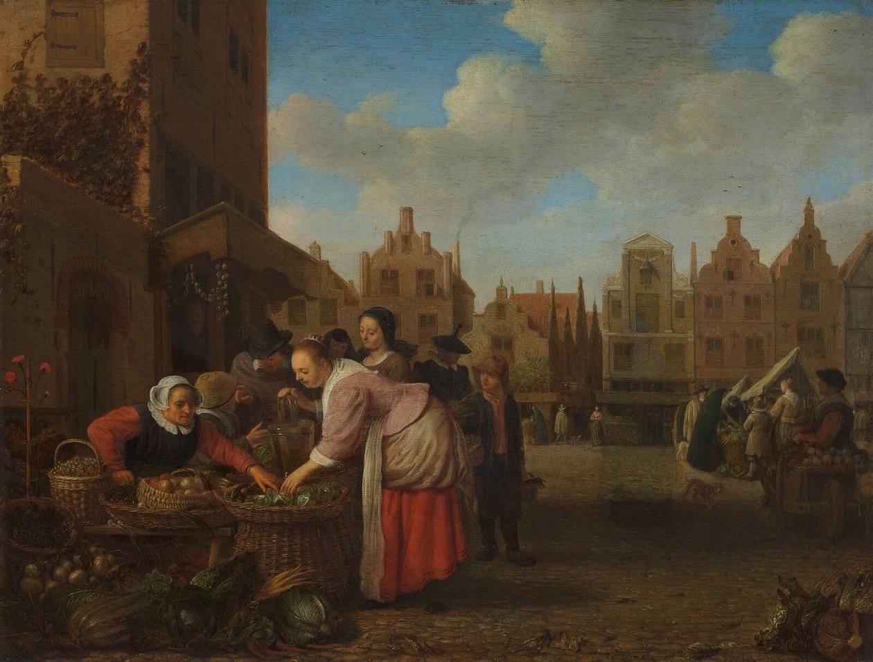 Ansicht des Großen Marktes in Rotterdam von Hendrik Maertensz Sorgh