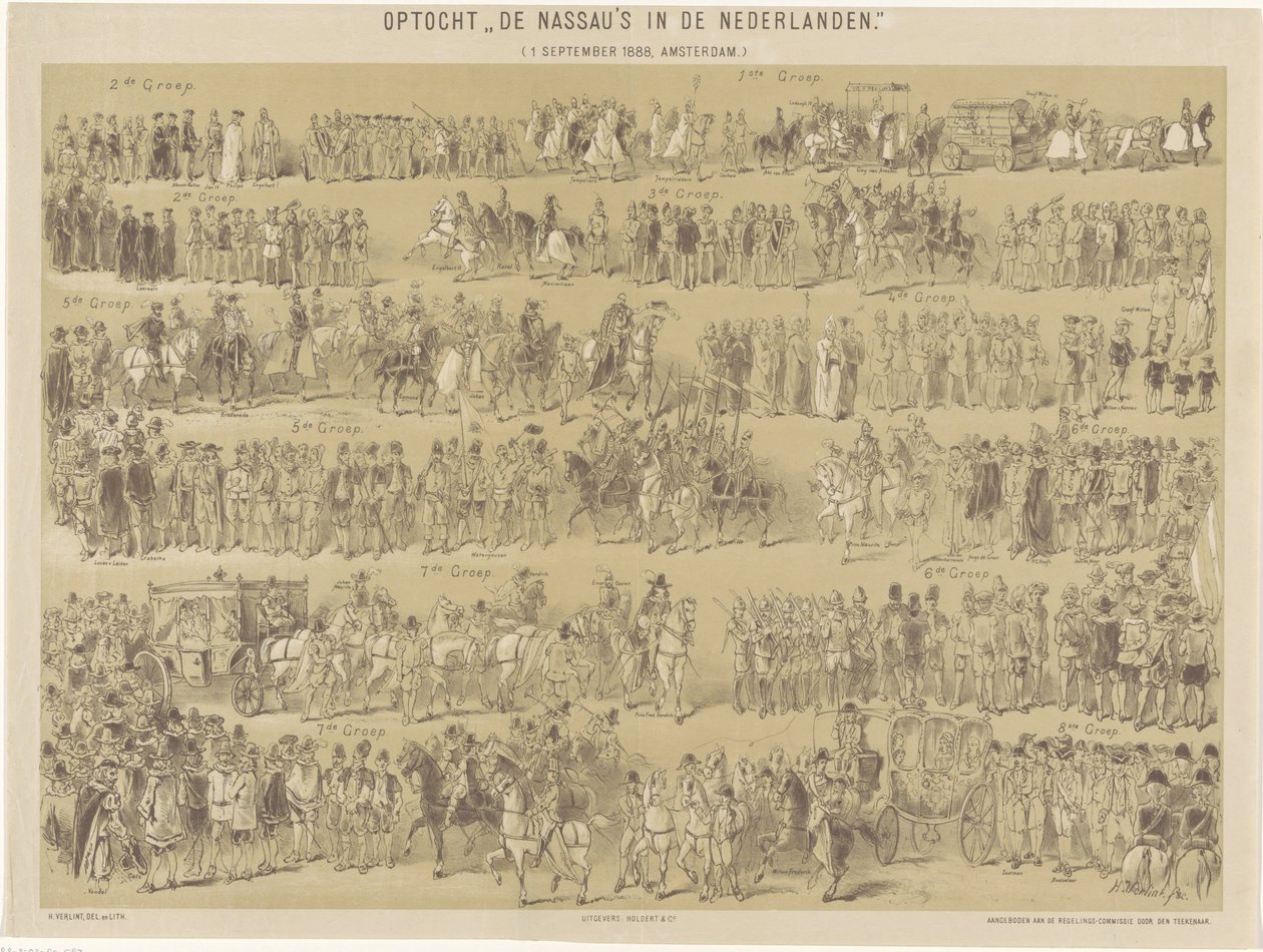 Parade der Nassaus in den Niederlanden (1. September 1888, Amsterdam) von Hendrik Verlint
