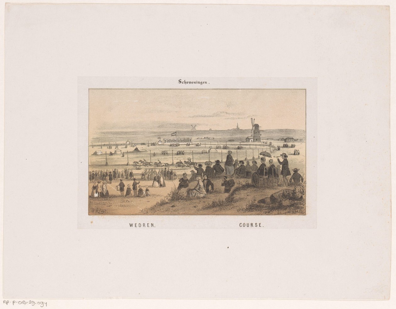 Wedren te Scheveningen auf 3. August 1846 von Hendrik Wilhelmus Last