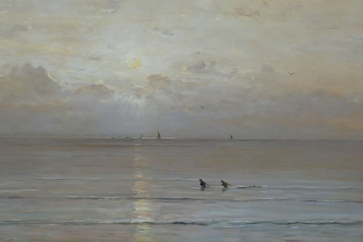 Sonnenuntergang mit Garnelenfischern von Hendrik Willem Mesdag
