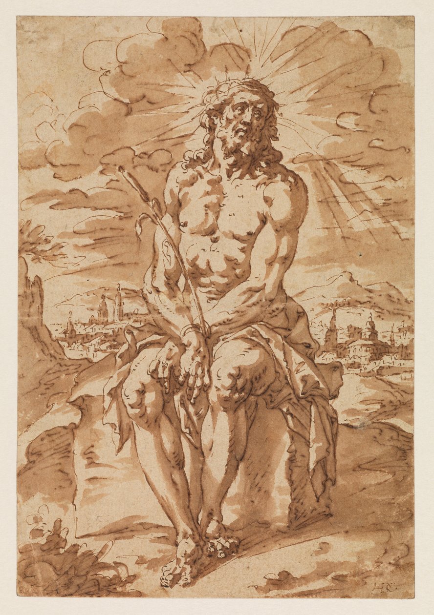 Der Schmerzensmann - Ecce Homo, 1585-1630 von Hendrick de Clerck