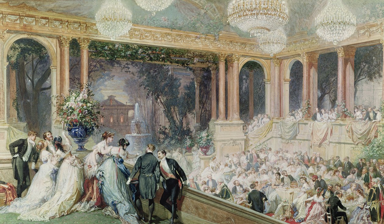 Abendessen in den Tuilerien, 1867 von Henri Baron