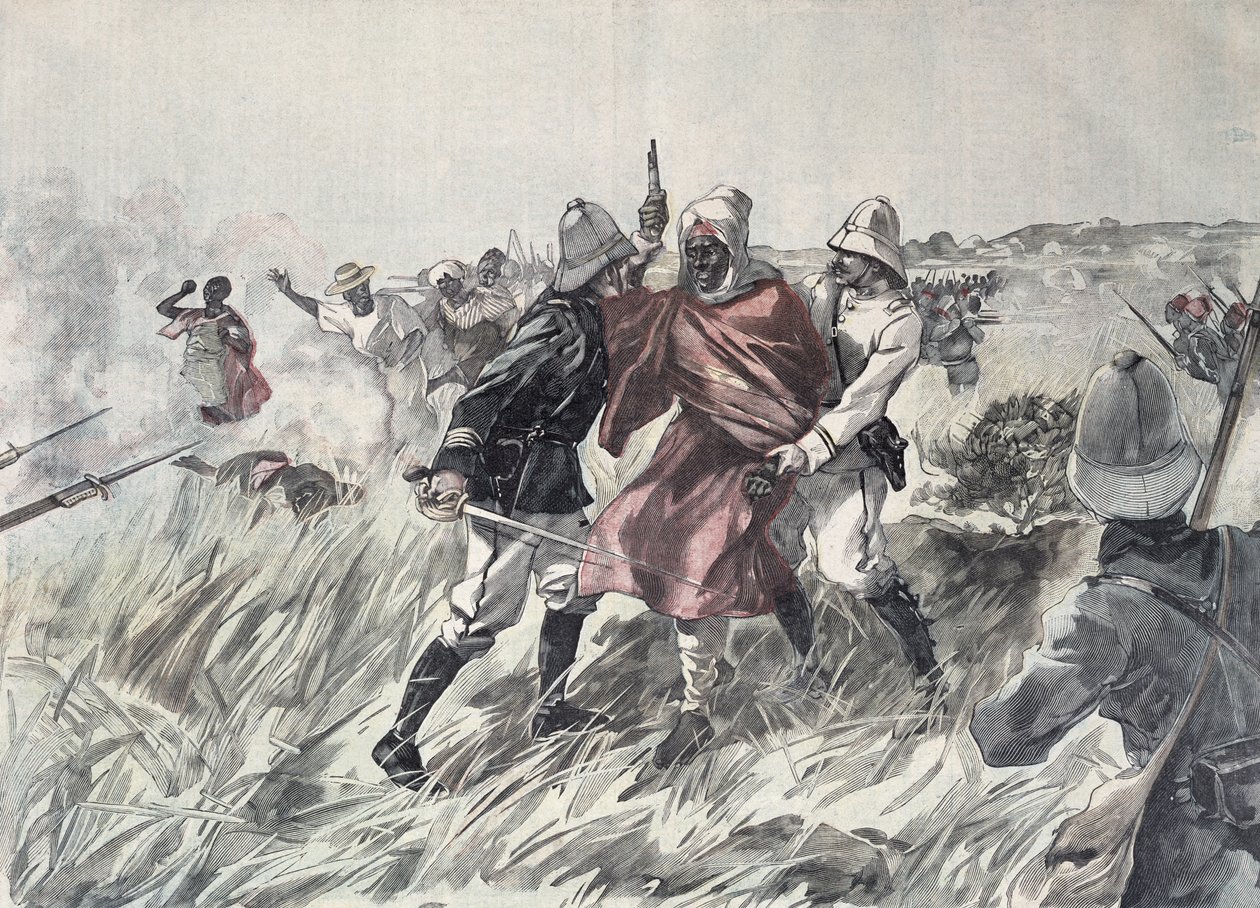 Die Gefangennahme von Toure Samory (ca. 1835-1900) durch Leutnant Jacquin in der Nähe von Guelemou im Jahr 1898, aus 