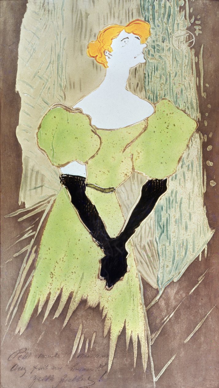Yvette Guilbert, Music-Hall-Sängerin, 1895 von Henri de Toulouse Lautrec