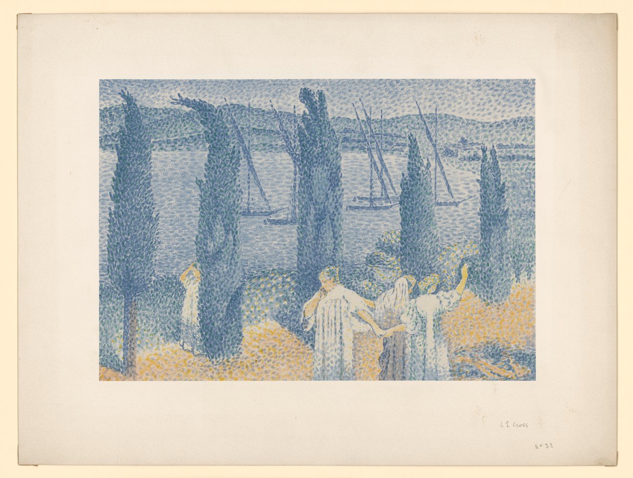 Frauen beim Spaziergang (aus: A. Vollard: Les Peintre-Graveurs, Paris 1896/97) von Henri-Edmond Cross