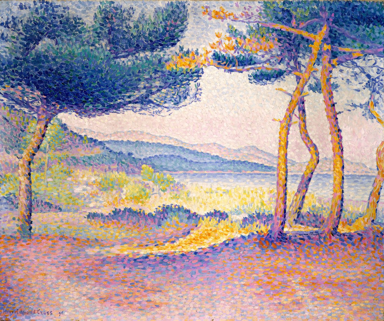 Kiefern am Ufer von Henri-Edmond Cross