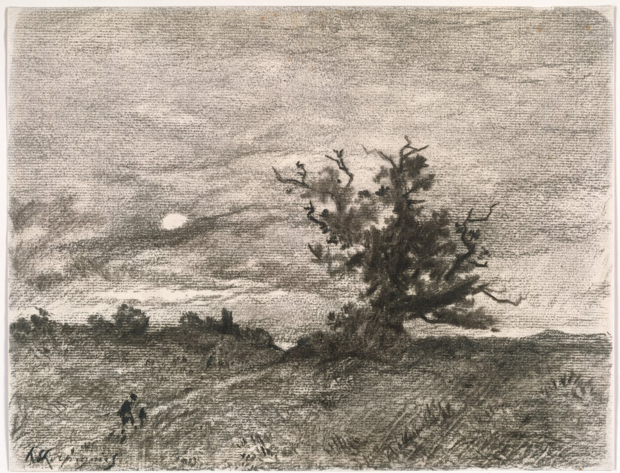 Mondscheinlandschaft von Henri-Joseph Harpignies