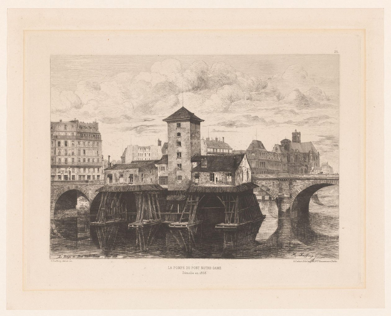 Ansicht der Pont Notre-Dame von Henri Alexandre Saffrey