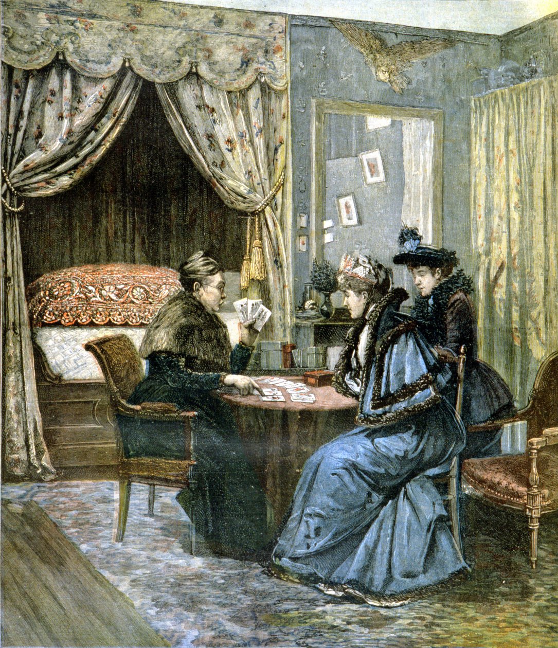Die Kartenspieler - nach dem Gemälde von H. Cain, in „Le Petite Journal“ von Henri Cain