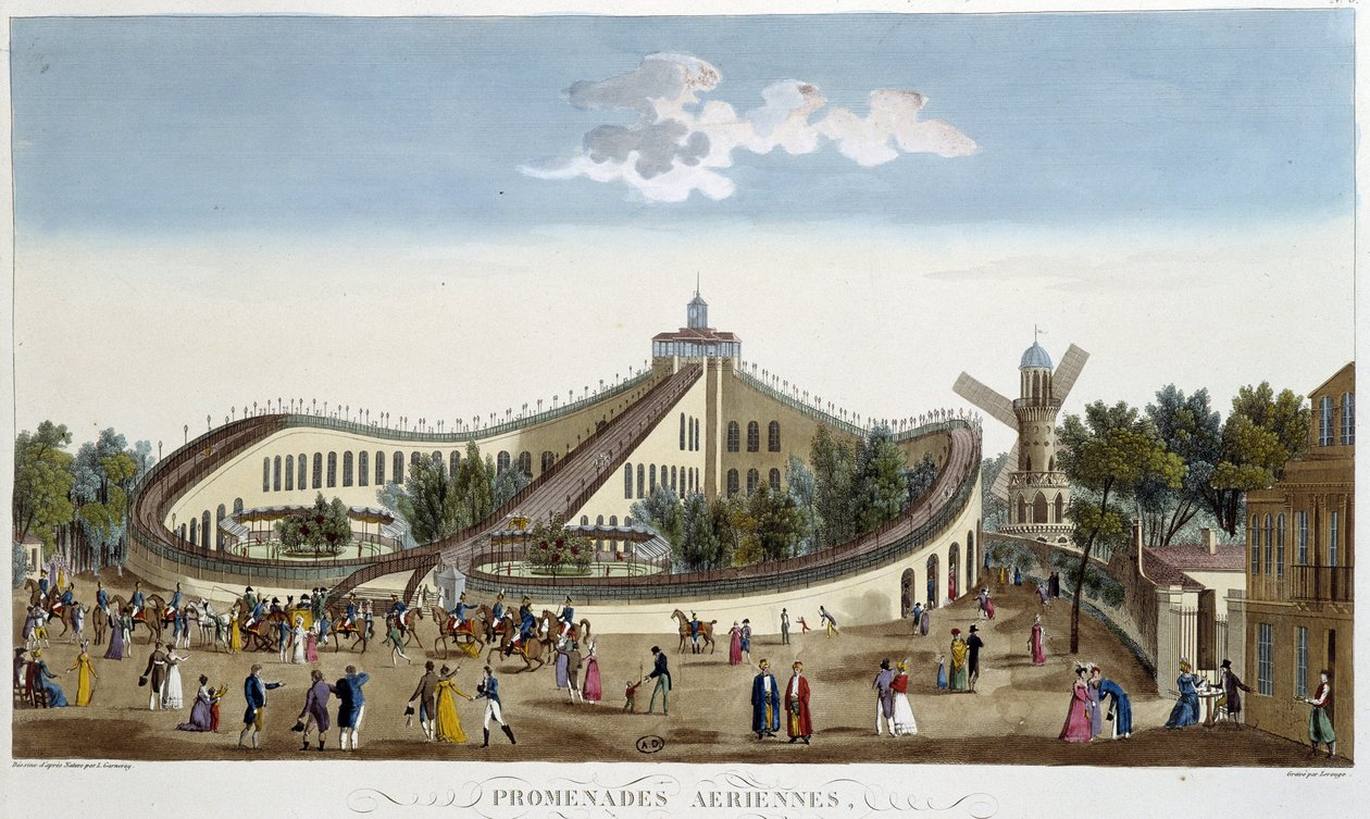 Luftspaziergänge, Fest zu Ehren von Louis XVIII am 2. August von Henri Courvoisier Voisin