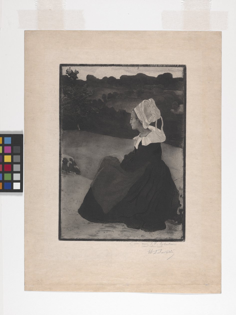 Bretonne assise (Sitzende Bretonische Frau) von Henri Delavallee
