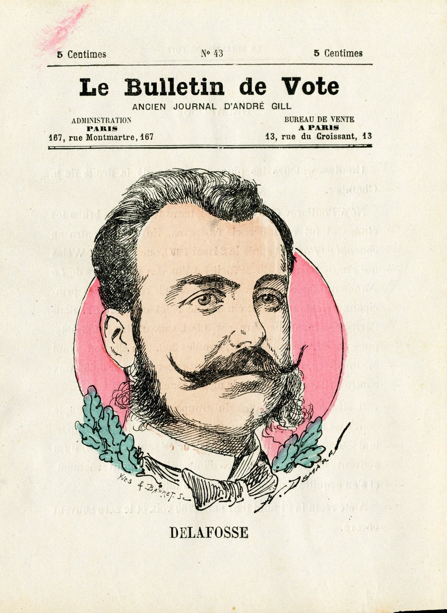Ballot 2. Serie, Satirisch in Farben: Delafosse - Illustration von Henri Demare (1846-1888) von Henri Demare