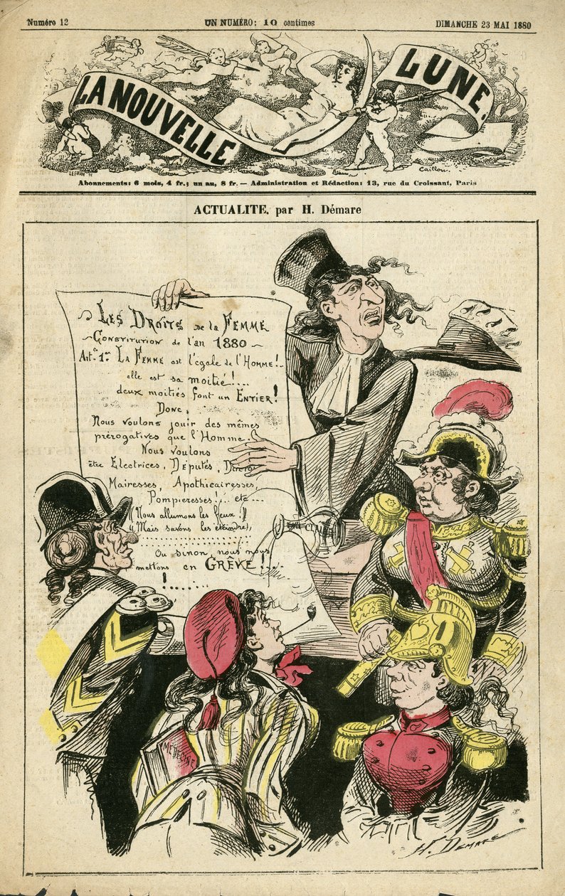 Illustration von Henri Demare (1846-1888) für das Titelblatt von La Nouvelle Lune von Henri Demare