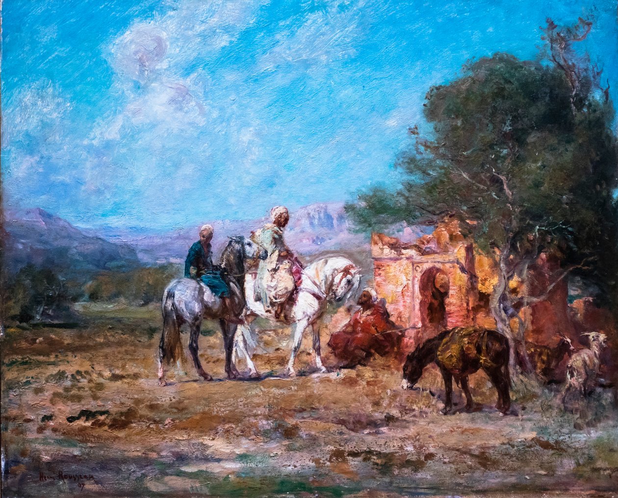 Arabische Reiter in der Nähe des Mausoleums von Henri Emilien Rousseau