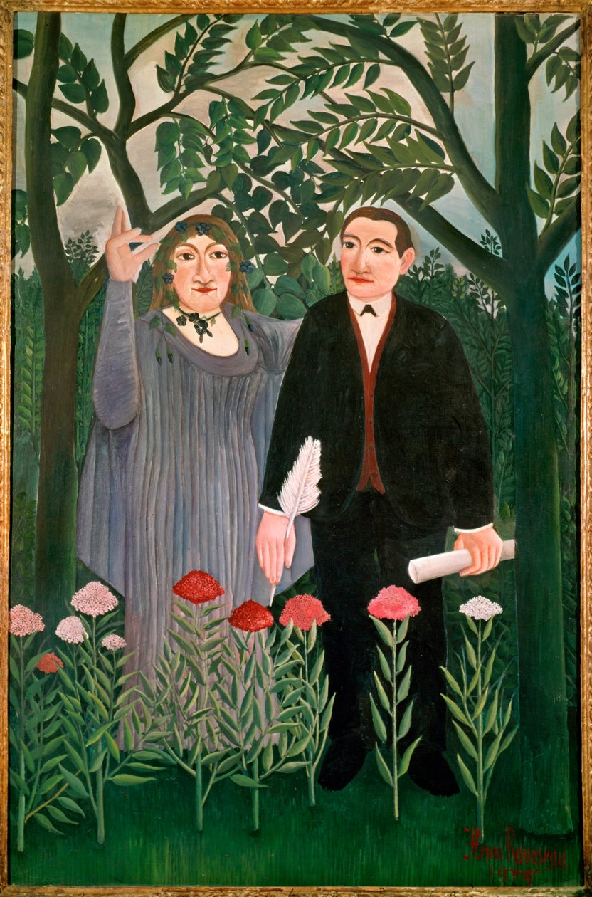 Die Muse inspiriert den Dichter von Henri Emilien Rousseau