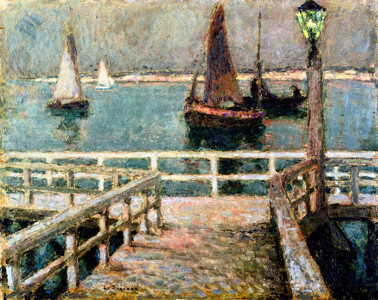 Henri le Sidaner、アンリ・ル・シダネル【La Jetee】 La jetée von Henri Eugene Augustin Le Sidaner: Kunstdruck