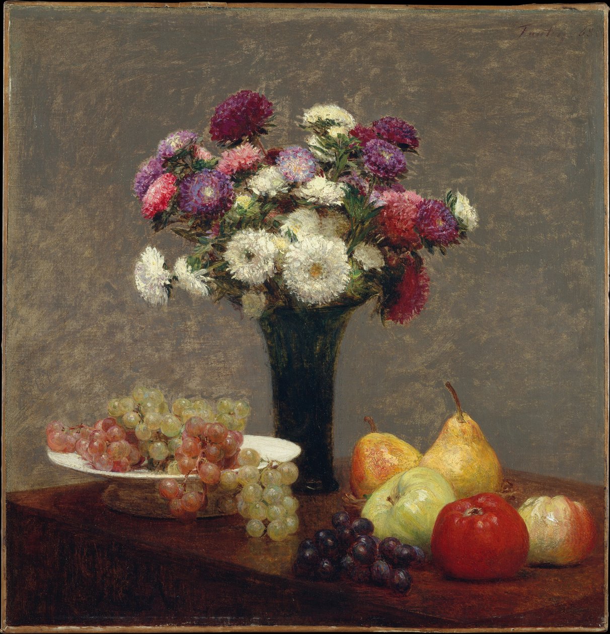 Astern und Früchte auf einem Tisch von Henri Fantin-Latour