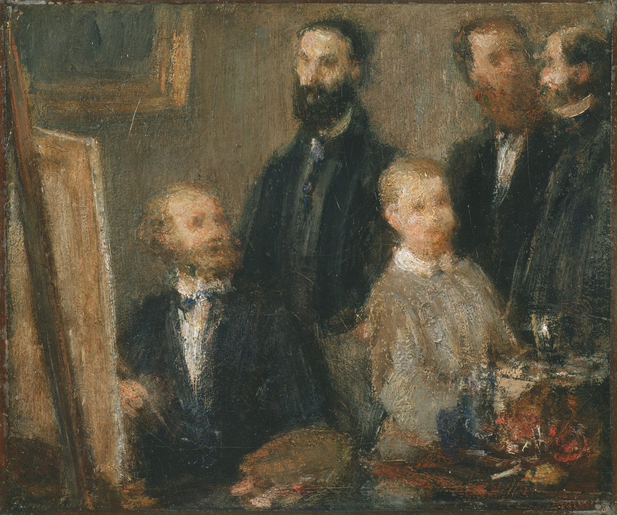 Manet in seinem Atelier von Henri Fantin-Latour