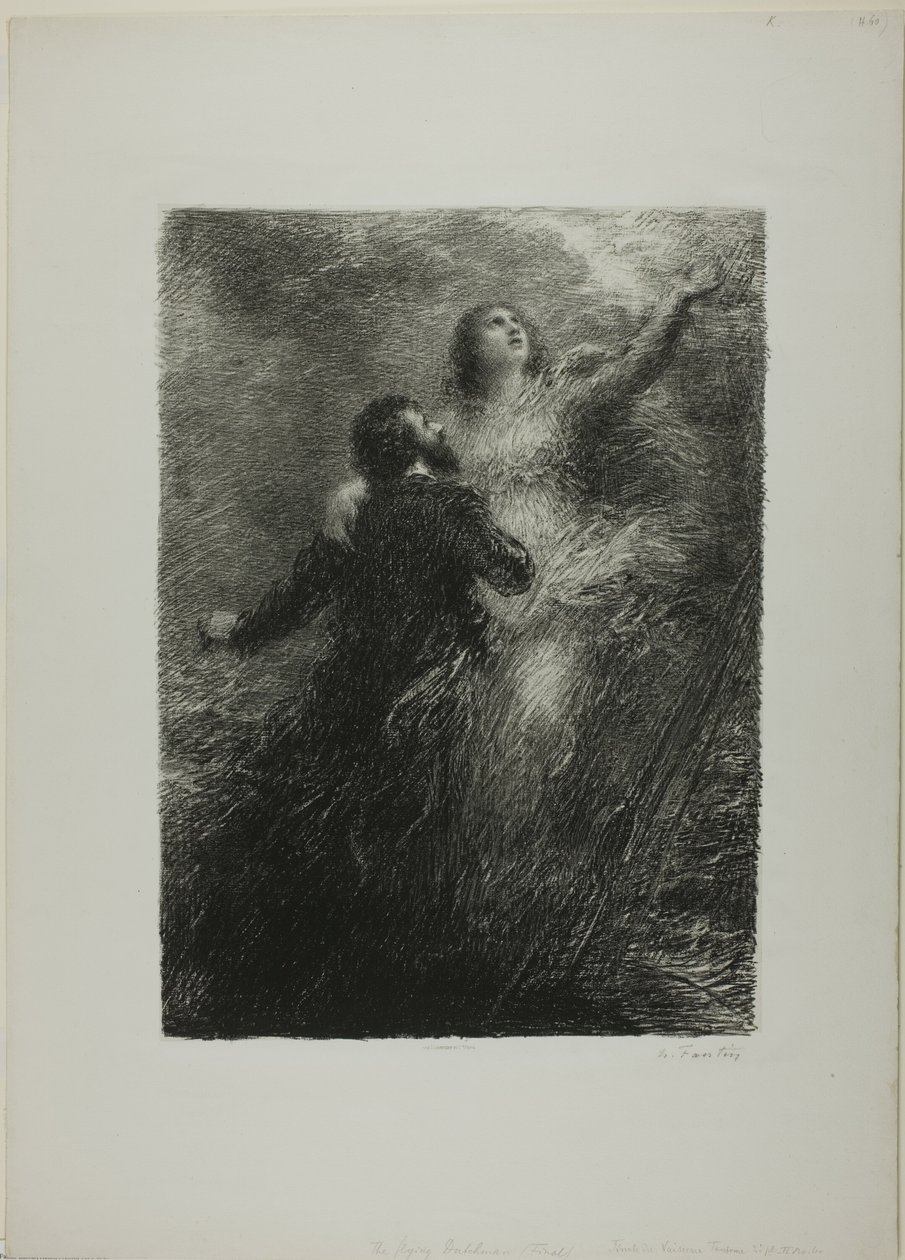Finale des Fliegenden Holländers, zweite Platte von Ignace Henri Jean Fantin Latour