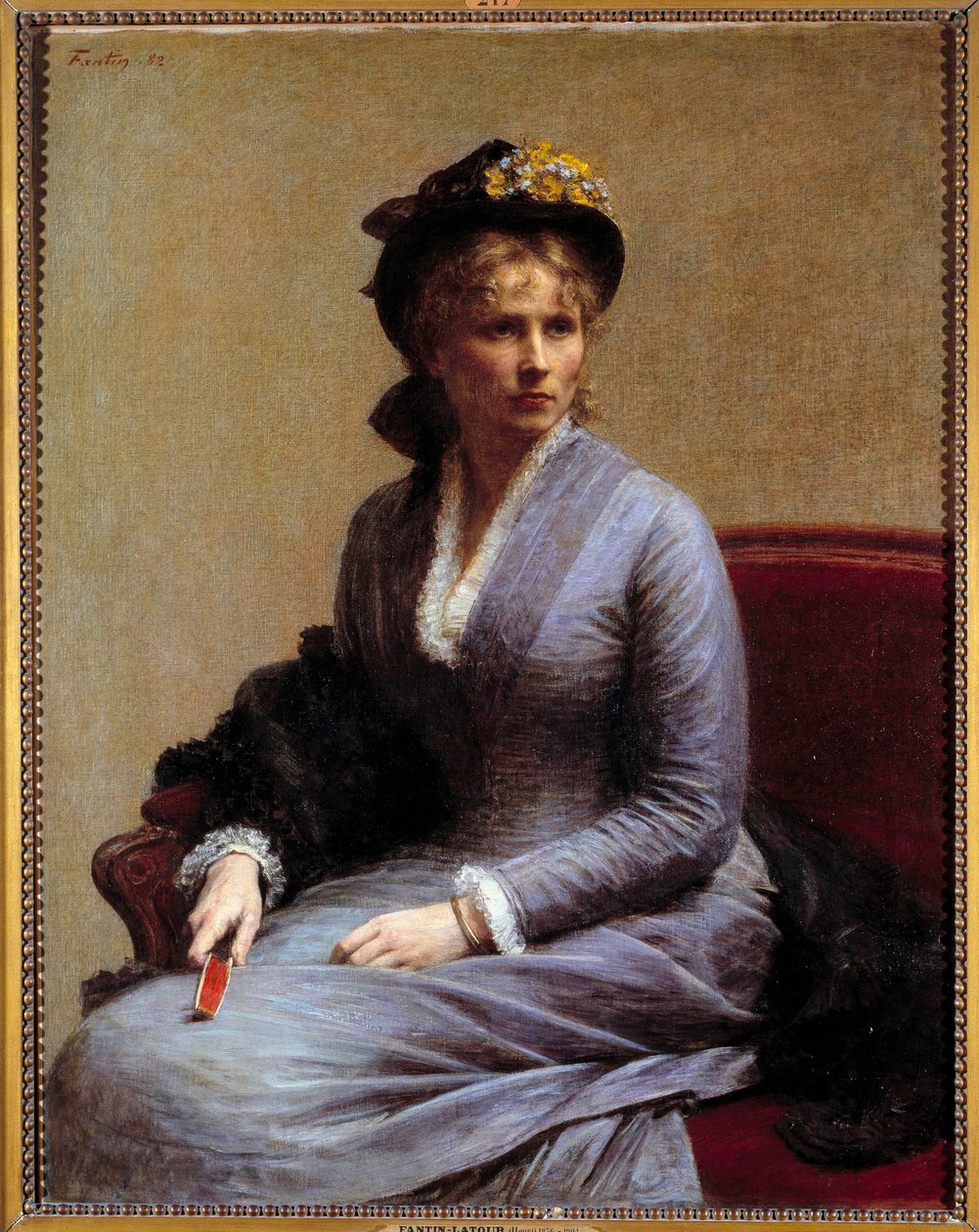 Porträt von Charlotte Dubourg (1850-1921) Sie ist die Schwester der Frau des Künstlers von Ignace Henri Jean Fantin Latour