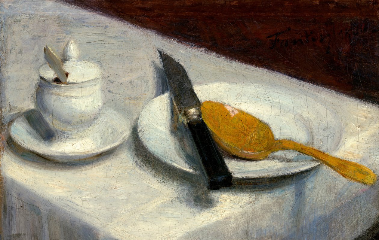Stillleben mit Senftopf, 1860 von Ignace Henri Jean Fantin Latour