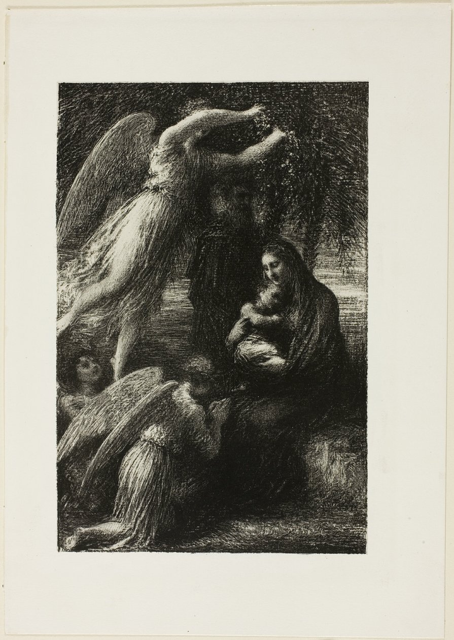 Die Kindheit Christi: Die Ruhe der Heiligen Familie von Ignace Henri Jean Fantin Latour
