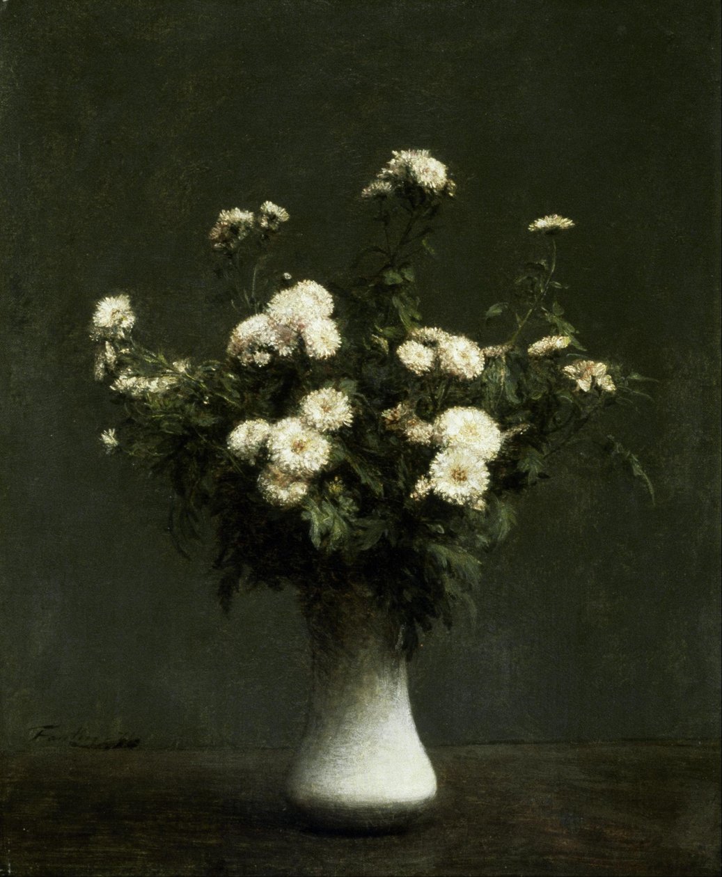 Vase mit Chrysanthemen von Henri Fantin-Latour