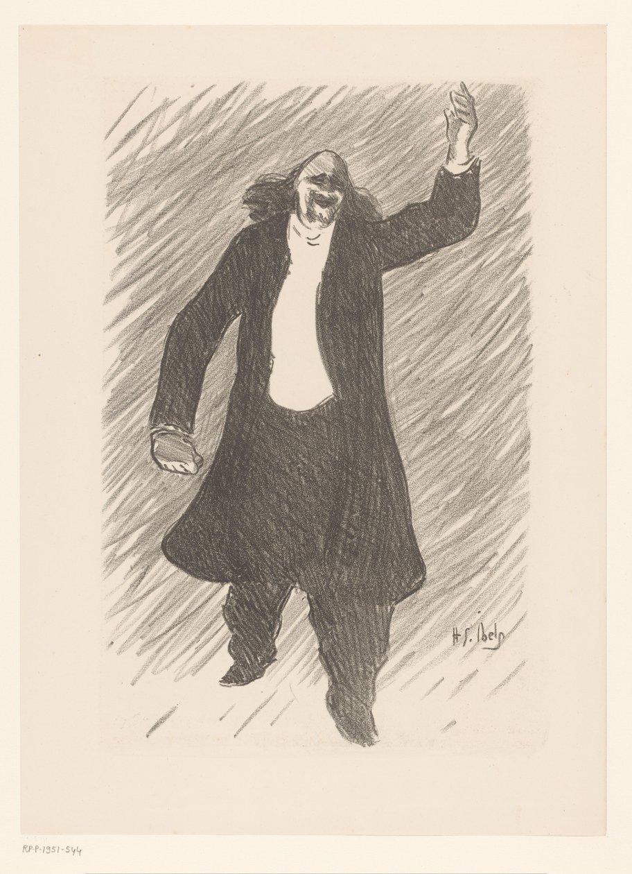 Porträt des Chansonniers Marcel Legay (Marcel Legay, Künstler des Cafékonzerts, Le Café Concert) von Henri Gabriel Ibels
