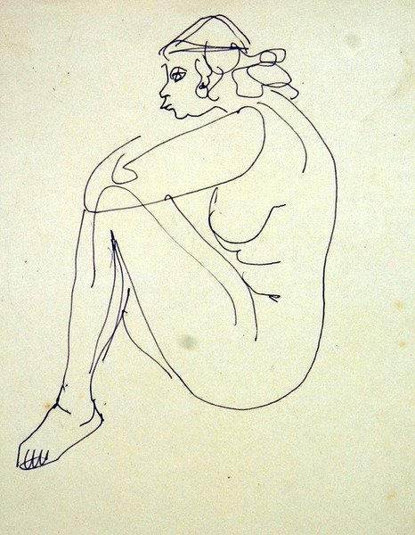 Sitzender weiblicher Akt von Henri Gaudier-Brzeska