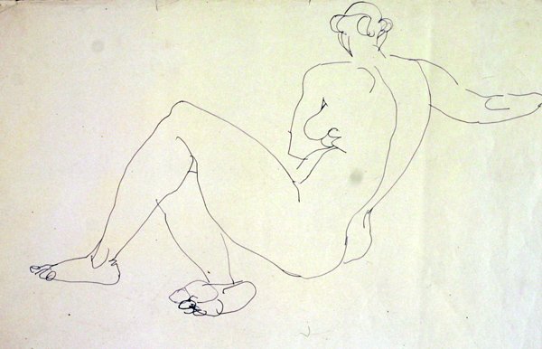 Liegender weiblicher Akt von hinten von Henri Gaudier Brzeska