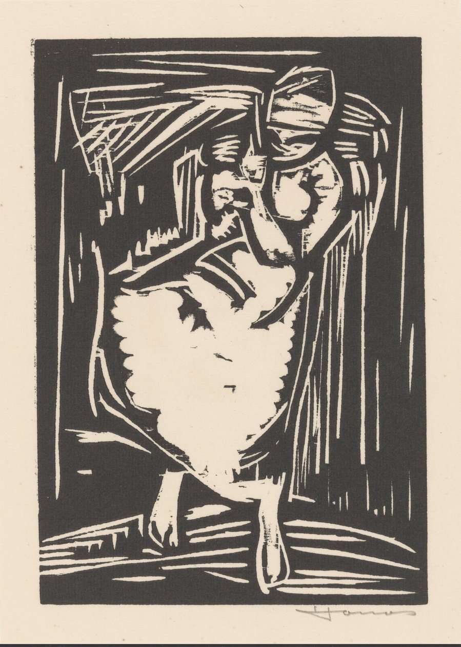 Frau, die einen Sack auf dem Rücken trägt von Henri Jonas (signed by artist)