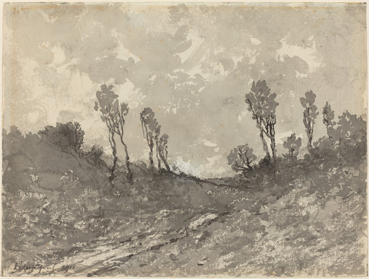 Straße bei Hérisson von Henri Joseph Harpignies
