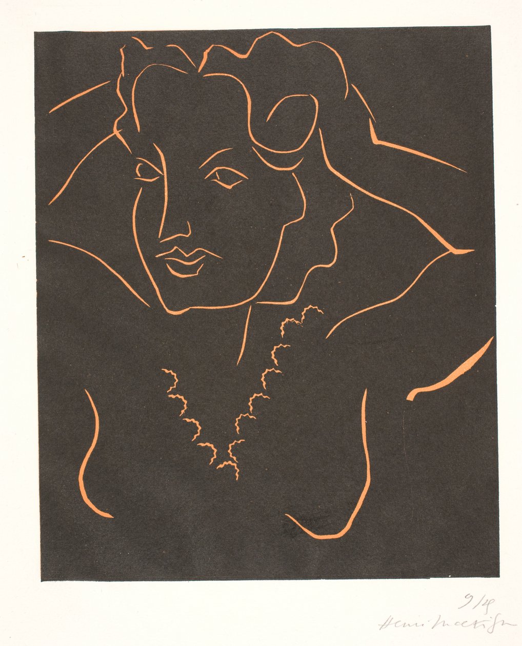 Büste einer Frau (Frau beim Frisieren) von Henri Matisse