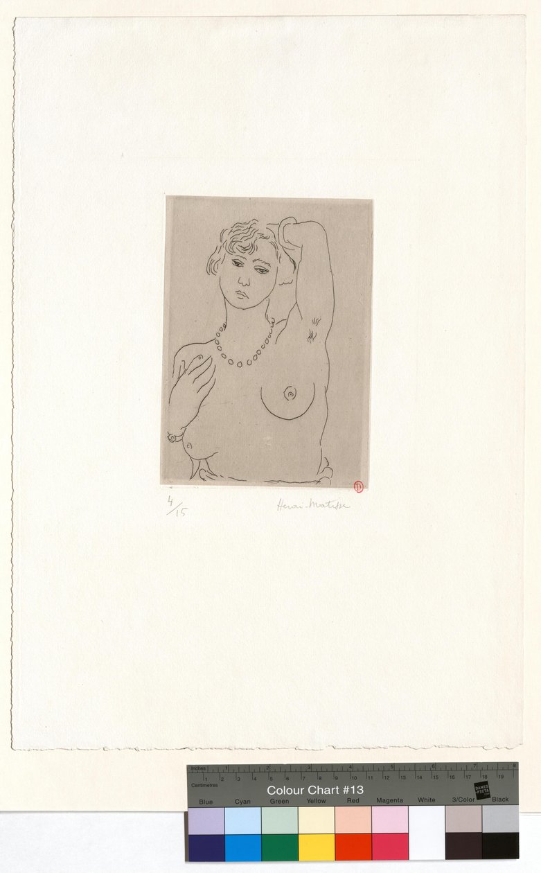 Frauenbüste mit Halskette und Armband von Henri Matisse