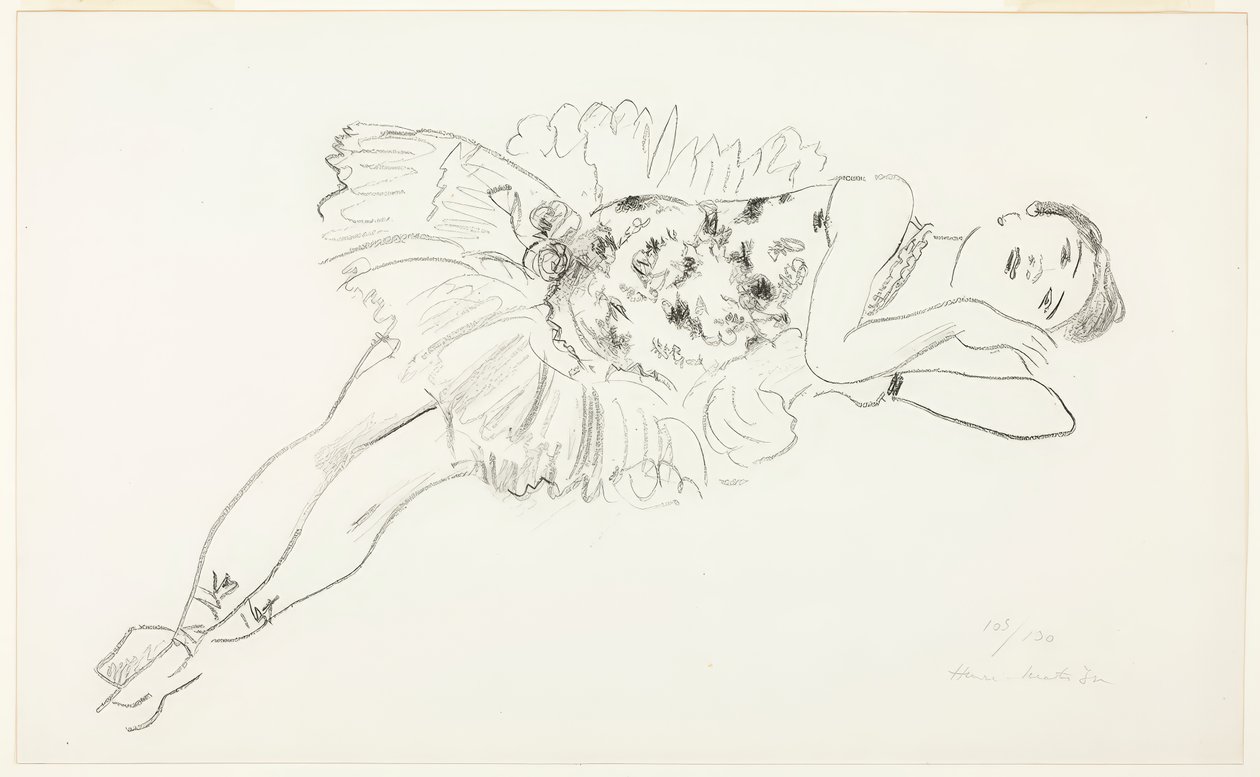 Liegender Tänzer, aus Zehn Tänzer von Henri Matisse