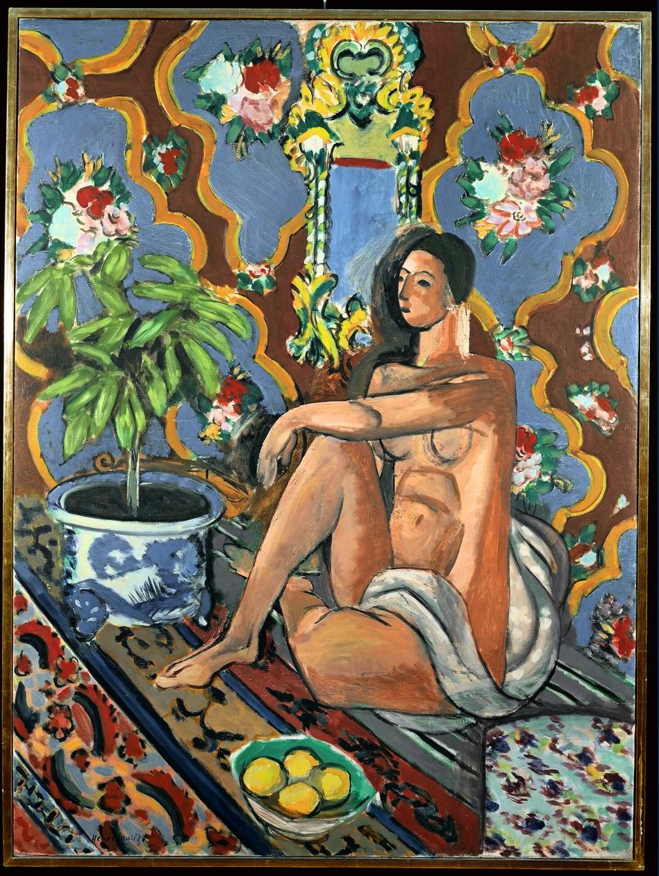 Dekorative Figur auf ornamentalem Grund von Henri Matisse