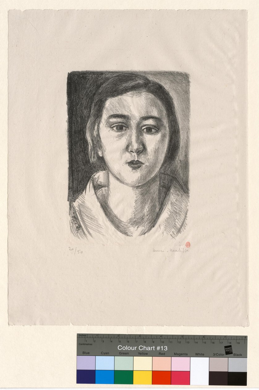 Junges Mädchen mit Organdi-Kragen von Henri Matisse