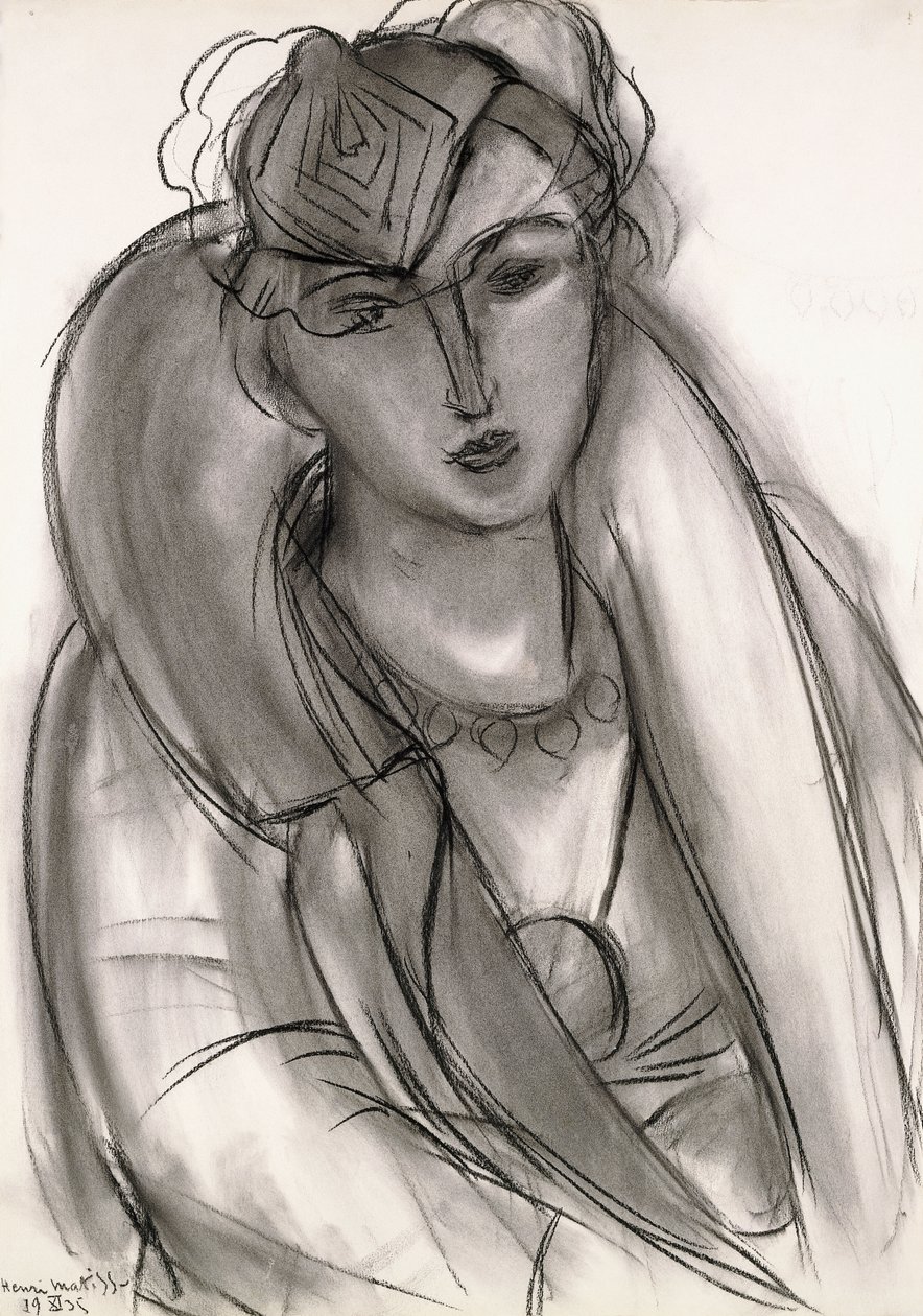 Lydia (Studie für Porträt in blauer Jacke) von Henri Matisse