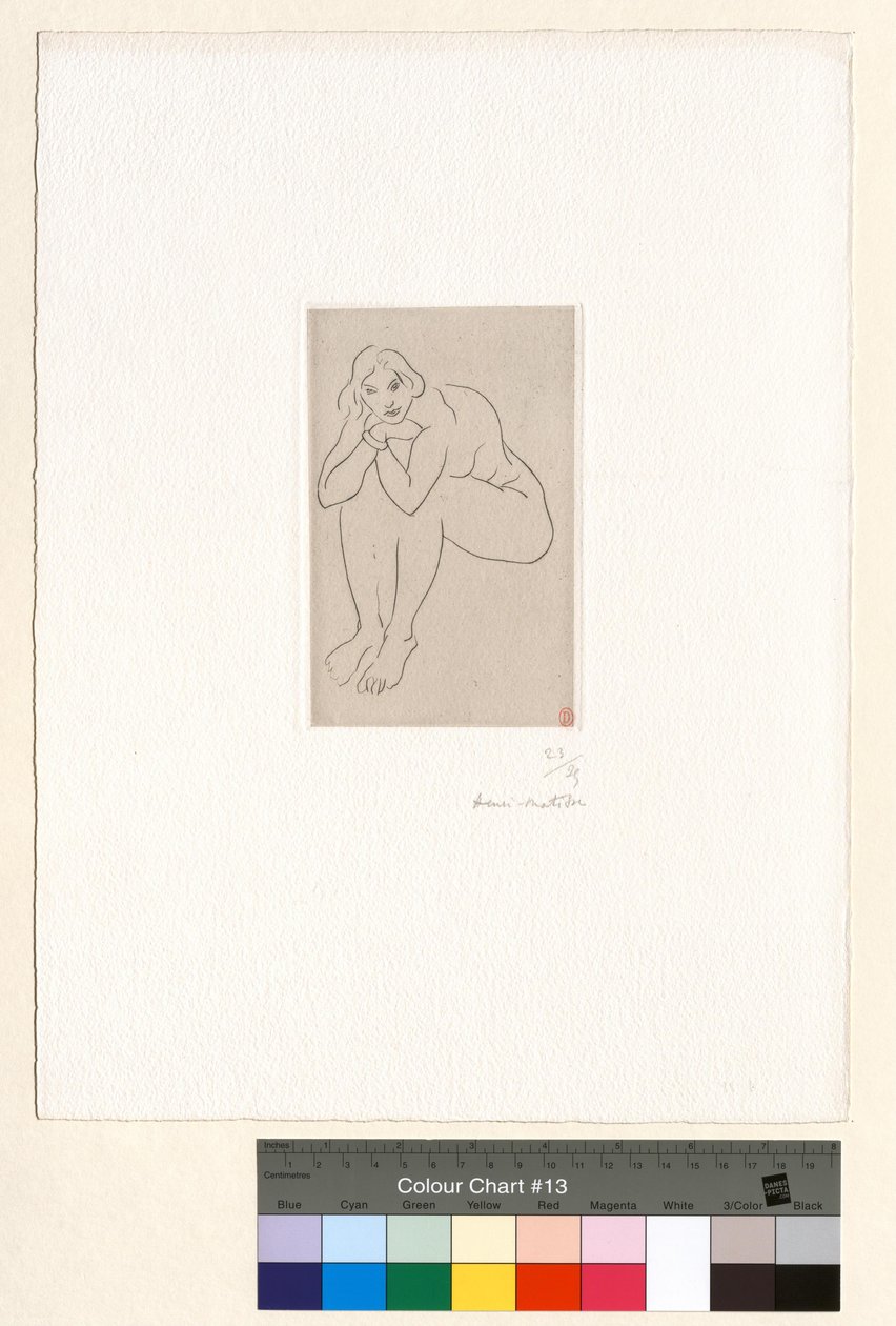 Sitzender Akt, der Oberkörper auf die Knie gestützt von Henri Matisse