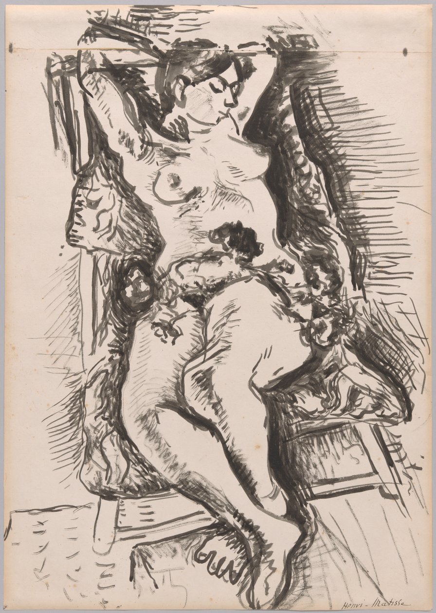 Akt in einem Klappstuhl von Henri Matisse