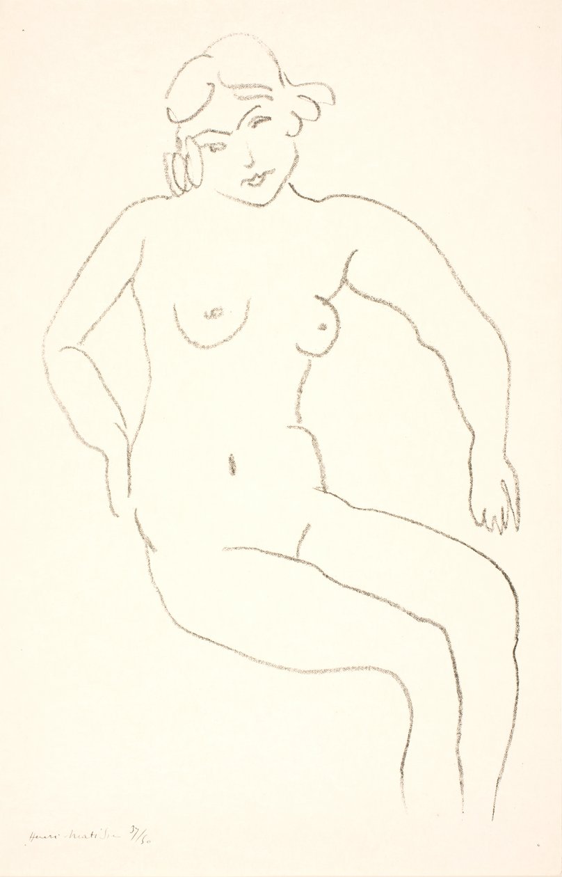 Sitzendes weibliches Aktmodell von Henri Matisse