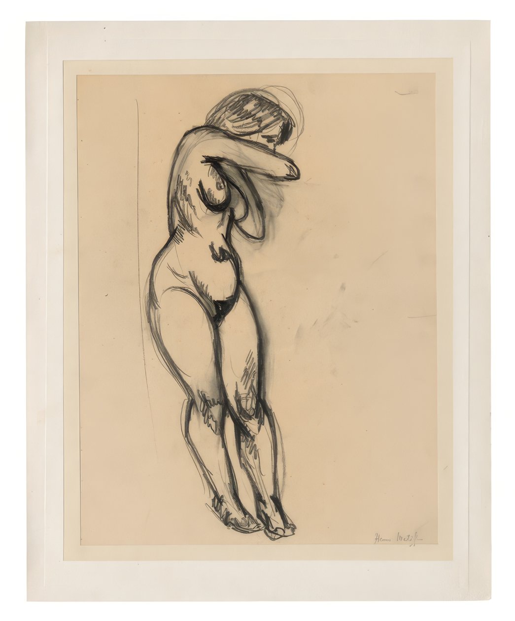 Stehender weiblicher Akt, zum Rücken gedreht von Henri Matisse