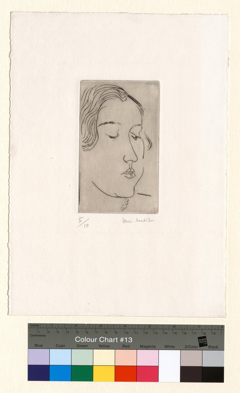 Kopf im Dreiviertelprofil nach rechts von Henri Matisse